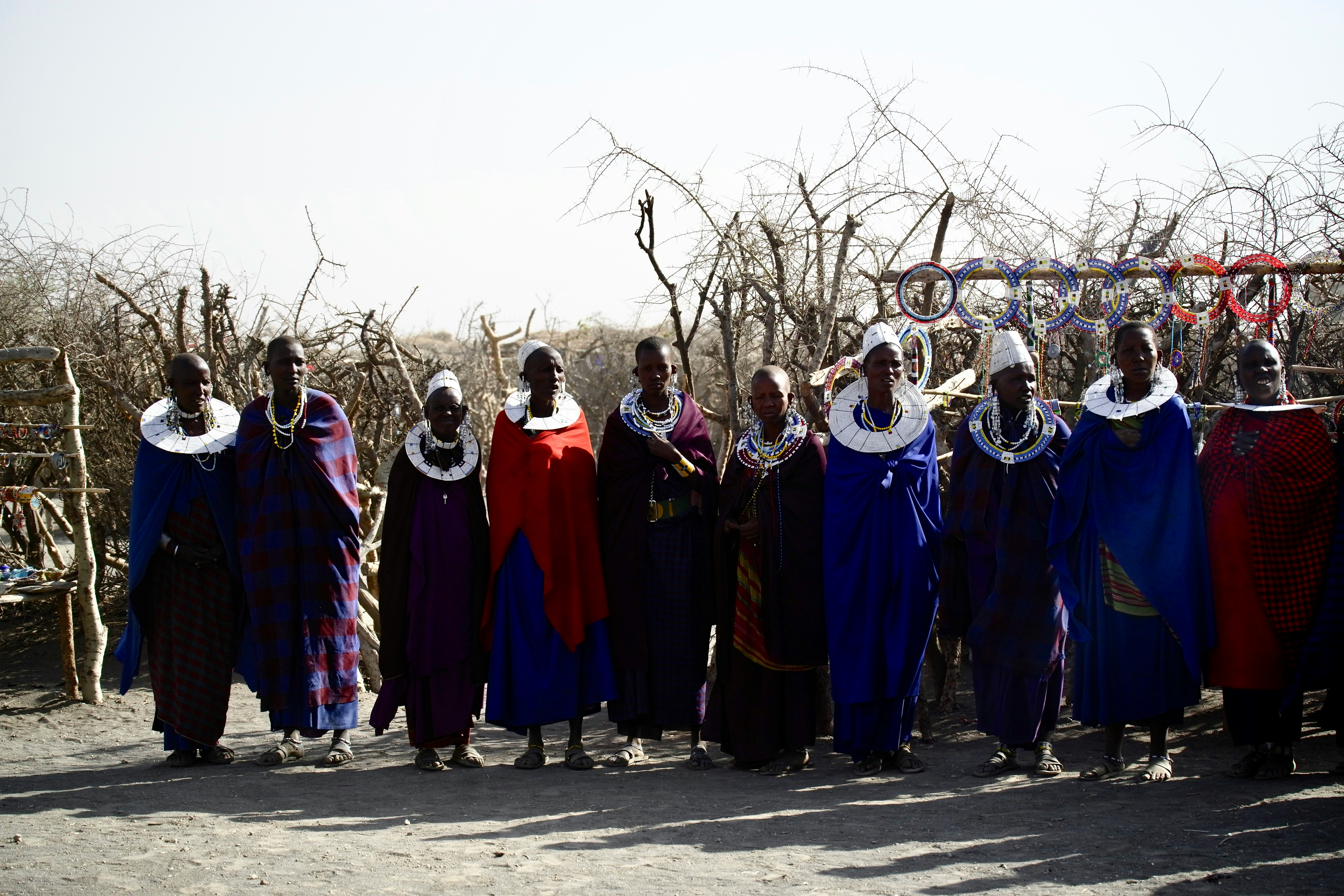 group of people wearing traditional robe